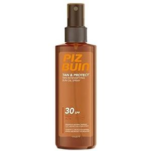 Piz Buin Tan & Protect, zonneolie spray met zonnebrandcrème, SPF 30, waterdicht en snel intrekkend, 150 ml