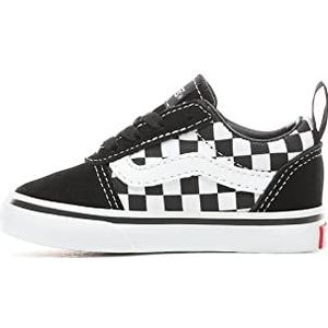 Vans Unisex Ward Slip-on Canvas Sneakers voor kinderen, Zwart (Checkered Black True White), 22.5 EU
