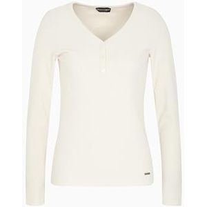 Emporio Armani - EW002015_AF15354 - Nachtkleding T-shirt - Wit - Viscose - Lange Mouwen