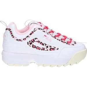 FILA Meisjes Disruptor P Kids Sneakers, wit (White leopard), 28 EU
