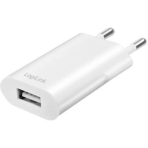 LogiLink USB-stekkeradapter (type A) voor het opladen van je 5 V-apparaten, met beveiliging tegen kortsluiting, overspanning, oververhitting en overstroom