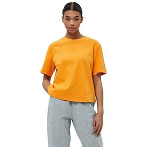 Beyond Now Blaze GOTS Oversized T-shirt | Oranje T-shirts voor dames VK | Lente T-shirt | Maat XL