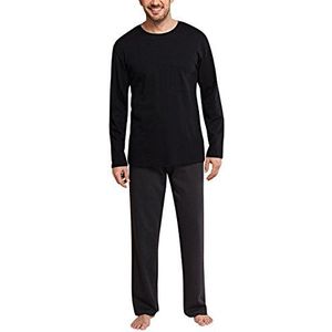 Schiesser Heren Selected Premium Pak Lange tweedelige pyjama, zwart (000), 54