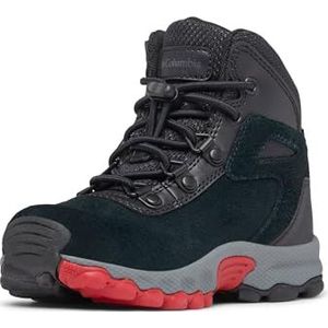 Columbia Unisex Kids Kids Newton Ridge Amped mid Rise Hiking Boots, Black (Y Black x Mountain Red), 3.5 UK