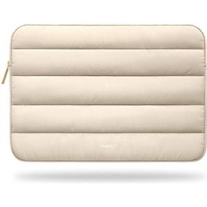 Vandel Puffy Laptop Sleeve 13-14 Inch Laptop Sleeve. Beige Leuke Laptop Sleeve voor Dames. Draagtas Laptop Cover voor MacBook Pro 14 Inch Laptop Sleeve, MacBook Air M2 Sleeve 13 Inch, iPad Pro 12,9