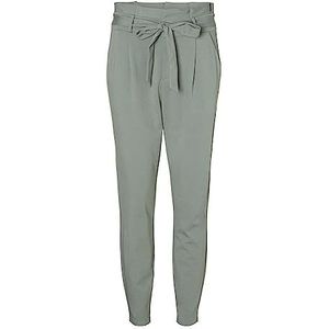 VERO MODA Vrouwenbroek, enkellengte, hoge taille, losse pasvorm, papieren zak, Laurel Wreath, XL