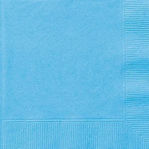 Papieren servetten - 16,5 cm - lichtblauw - verpakking van 20 stuks
