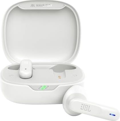 JBL Wave Flex, draadloze in ear oordopjes met IP54 en IPX2 waterdichtheid, TalkThru en AmbientAware technologie en batterijduur van 32 uur, in wit