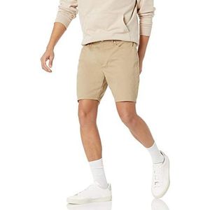 Amazon Essentials Heren Straight-Fit 7"" binnenbeenlengte stretch 5-pocket shorts, kaki bruin, 34