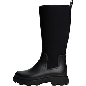 Tommy Hilfiger - FLAG LONG RAINBOOT - Regenlaarzen - Zwart - Warm Voering