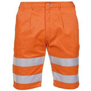 Hydrowear 044459 Aden Zomer Kort, Bever, 50% Polyester/50% Katoen, 56 Maten, Hi-Vis Oranje