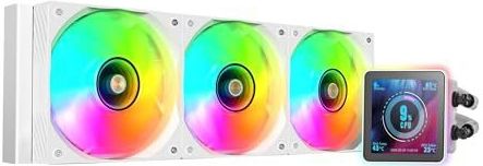 Mars Gaming ML-VISIONPRO360, AIO Vloeistofkoeling, TDP 600W, 3x ARGB 120mm FDB Ventilatoren met Koperen en Aluminium Kern, 4” Afneembaar Magnetisch IPS LCD-scherm, Opti-Chamber 3e Generatie, Wit
