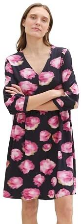 TOM TAILOR - Robe - Design Floral - Midi - V-hals - Regular Fit
