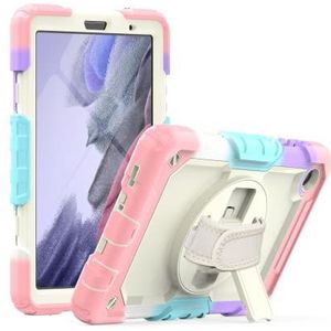 Beschermhoesje voor Samsung Galaxy Tab A8 10.5 X200/X205 (2022), iPad-beschermhoes met volledige bescherming, krasbestendig en valbestendig, iPad-hoes voor kinderen met koord (hot pink)