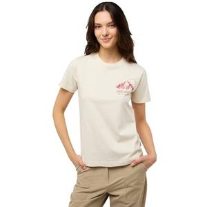 Jack Wolfskin Bergblick T-shirt voor dames, Panna Cotta, XS