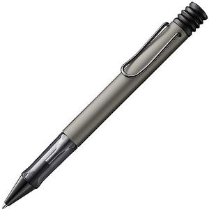 LAMY Lx edele balpen 257 van aluminium in de kleur ruthenium met edelmetalen afwerking en metalen clip veredeld, incl. grote vulling Lamy M 16 lijnbreedte M in zwart en geschenkverpakking