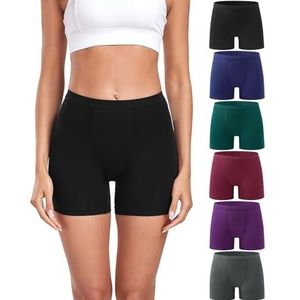 Wirarpa - Boxershorts - Dames - Modal - Zwart/Grijs/Blauw/Paars/Rood/Groen - 6 Stuks