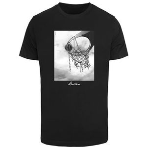 Mister Tee Heren T-shirt Ballin 2.0 Tee, print shirt met basketbal, maten XS - XXL, zwart, L