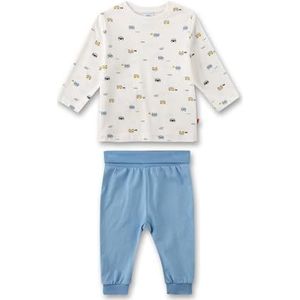 Sanetta Babypyjama voor jongens, 100% biologisch katoen, wit pebble, 104 cm