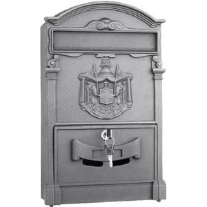 Kippen 10006CS - brievenbus model ""REGIUS"", kleur: zilver, afmetingen: 410 x 90 x 260 mm.