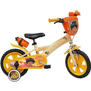 Vélo ATLAS Jongensfiets 12 inch (30,5 cm), Prince des SABLES met 1 rem, decoratief voorpaneel, achterruitruit, spatborden en stabilisatoren, beige