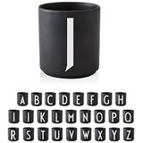 Design Letters Zwart Koffiemok (A-Z) | Stijlvolle premium porseleinen koffiecups | Gebruik de coffee mug als cappuccinokop | Perfect cadeau voor dames, heren | Verjaardagscadeau | 250 Ml