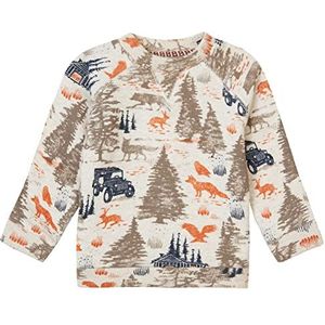 Noppies Baby Baby-jongens jongens sweater lange mouwen Jhansi Allover Print Pullover RAS1202 Oatmeal-P611, 62