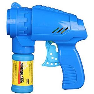 Idena 40089 - bellenblaaspistool met zeepbellenoplossing 53 ml, geen batterijen nodig, ideaal voor de zomer, in de tuin en op feestjes