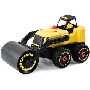 Stanley Speelgoedstraatscooter voor kinderen, set van 24 delen, incl. schroevendraaier en speelgoedfiguur, combineerbaar met andere voertuigen, geel/zwart