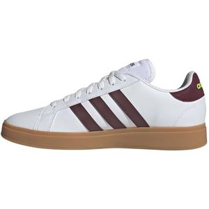 adidas Heren Grand Court Base 2.0 Schoenen Non-Football Low, Ftwr Witte Schaduw Rode Gum10, 43 1/3 EU