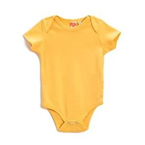 Koton Bodysuit met korte mouwen van katoen, uniseks, babybody, geel (171), 9/12 mes