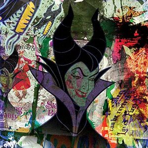 Maleficent Graffiti 40 x 40cm Canvas Prints, Polyester, Multi-Colour, 40 x 40 cm