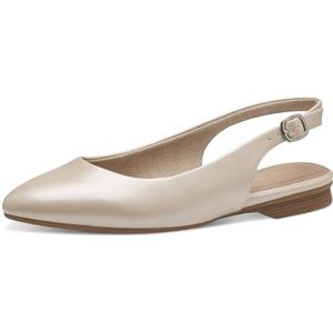 Jana Dames slingpumps plat, veganistisch, parelmoer, 39 EU Breed