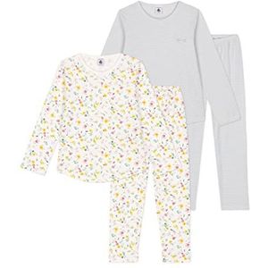 Petit Bateau A05XK Pijama, Mistigri/Ecume + Marshmallow/Multico, 6 jaar meisjes