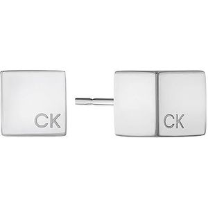 Calvin Klein Oorknopjes voor Vrouwen GEOMETRIC Collectie, Eén maat, Roestvrij staal, Geen edelsteen