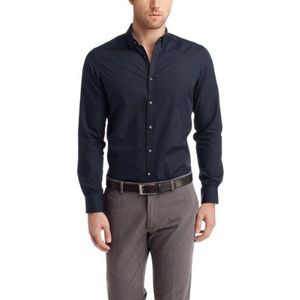 ESPRIT Collection heren business hemd, blauw (411 Dark Night Blue), S
