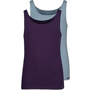 Skiny Girls Tanktop voor meisjes, verpakking van 2 stuks, katoen, multipacks, Lavender Selection, 176 cm