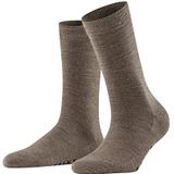 FALKE Dames Sokken Softmerino W SO Wol Katoen Eenkleurig 1 Paar, Bruin (Pebble 5810), 41-42