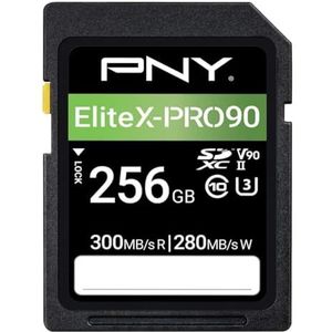PNY - X-Pro 90 - Geheugenkaart - Zwart - 256 GB - UHS-II, U3, V90, Leessnelheid tot 300 MB/s