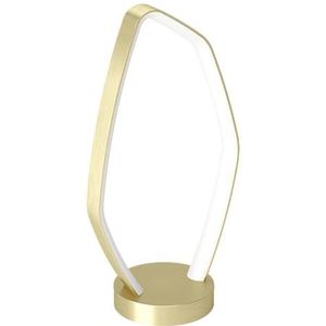 EGLO LED tafellamp Vallerosa, elegant nachtlampje, woonkamerlamp van metaal in geborsteld messing, tafel lamp voor woonkamer en slaapkamer, warm wit