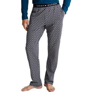 Tommy Hilfiger Heren jersey broek print UM0UM02985, broek, blauw, XXL, Blauw (Foulard Desert Sky), XXL