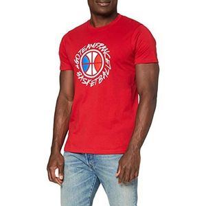 France Basketball T-shirt voor fans rood GO team Frankrijk basketbal volwassenen, heren