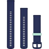 Garmin Quick release, Horlogeband, Siliconen, 20 mm, Navy, Geschikt voor Vivoactive 5