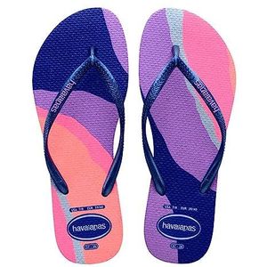 Havaianas Meisjes Slim Palette Glow Marine Blue Flipflop, marineblauw, 34 EU