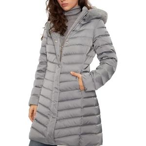 Geox Woman W BETTANIE DOWN JACKETS GHOST GRIJS 50_IT, grijs, 44