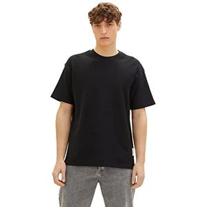 TOM TAILOR Denim Uomini T-shirt 1035604, 29999 - Black, M