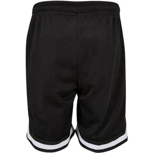 Urban Classics Jongens Shorts Boys Stripes Mesh Shorts Black 158/164, zwart, 158/164 cm