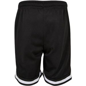 Urban Classics Jongens Shorts Boys Stripes Mesh Shorts Black 134/140, zwart, 134/140 cm