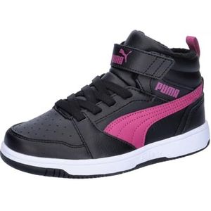 PUMA Rebound V6 Mid WTR AC+ PS Sneaker, zwart-magenta Gleam White, 32 EU, Puma Zwart Magenta Gleam PUMA Wit, 32 EU