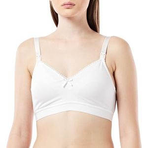 Dagi Dames Cotton Cupless Non-Wired Nursing BH, wit, 100B